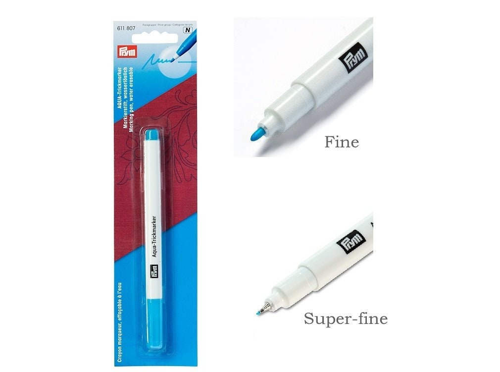 6 Pcs Embroidery Washable Fabric Pen, Water Soluble Ink Marker, Embroidery  Pattern Transfer, Disappearing Ink Pen Point-pencil for Fabric 