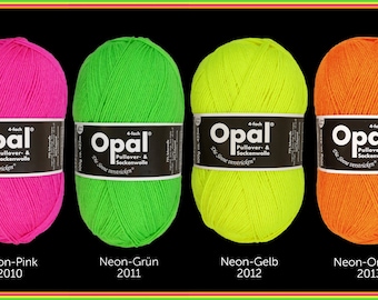 4 ply sock yarn in solid Neon colors