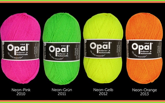 4 Ply Sock Yarn in Solid Neon Colors - Etsy