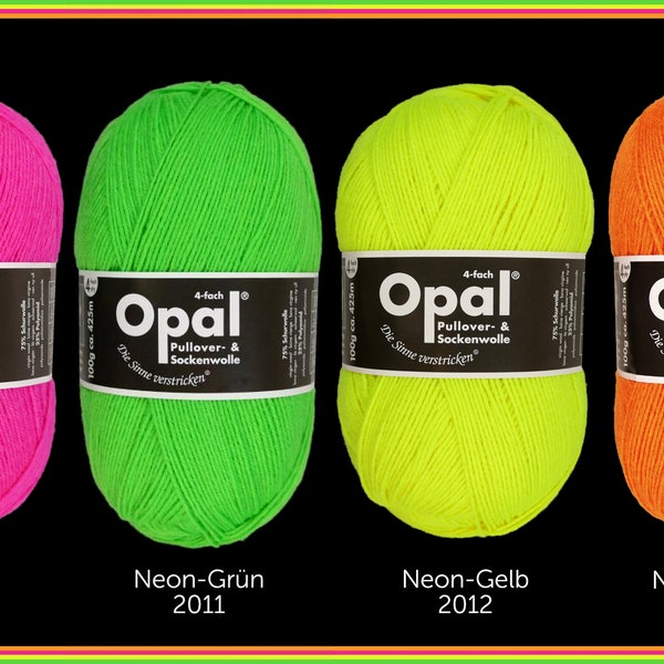 4 ply sock yarn in solid Neon colors