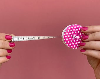Spring tape measure Prym Love, pink, 150cm