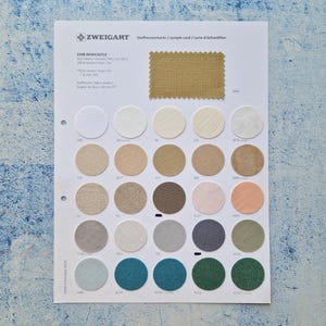 Newcastle 40 count samples-kaart van Zweigart