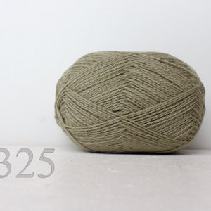 WOOL yarn 100%-knitting yarn -  green grey # 325