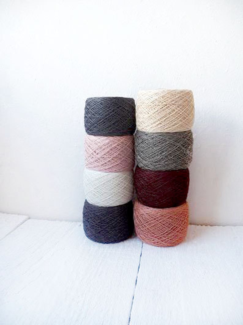 Crochet thread mix of 8 Linen Thread hanks Etsy