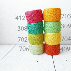 Linen thread 200 gram / 7oz. choose Any color Lace weight linen yarn color palette image 7