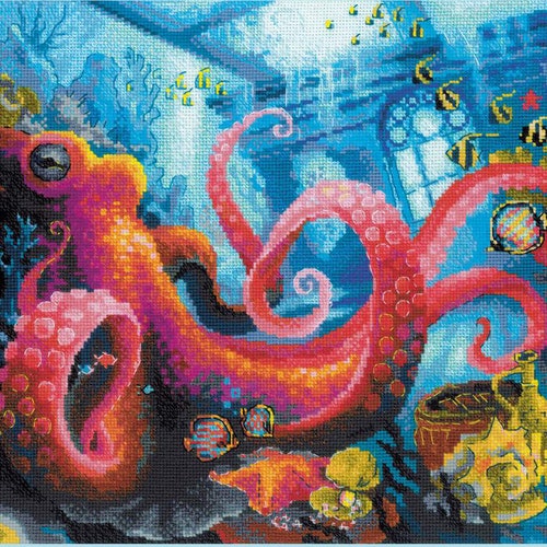 "The Underwater Kingdom" Counted Cross Stitch Kit RIOLIS 1788 "The Underwater Kingdom" Counted Cross Stitch Kit RIOLIS 1788