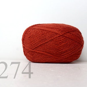 WOOL yarn 100%-knitting yarn - cherry brown #274