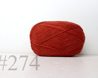 WOOL yarn 100%-knitting yarn - cherry brown #274