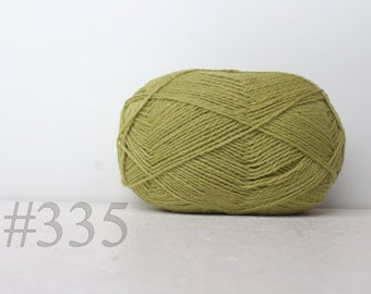 WOOL yarn 100%-knitting yarn - light lime #335