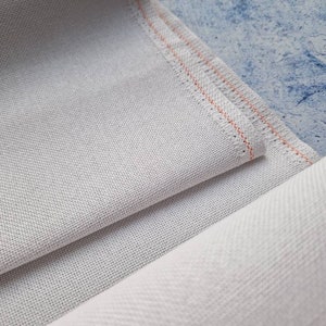 LUGANA  Zweigart 25 count evenweave fabric for embroidery -  light grey color 7011