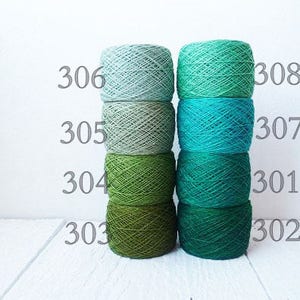 Linen thread 200 gram / 7oz. choose Any color Lace weight linen yarn color palette image 2