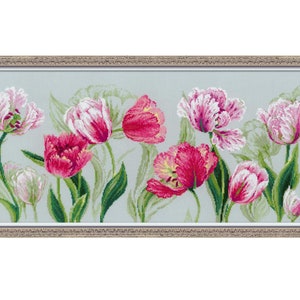 Counted Cross stitch kit - Riolis Premium 100/052 Spring Tulips