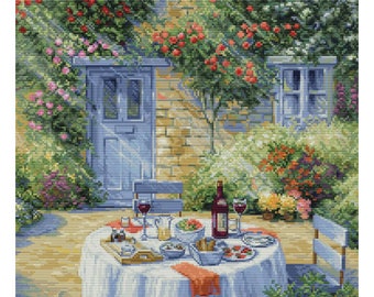 Romantic Garden - counted cross stitch kit by Luca-s BU5045