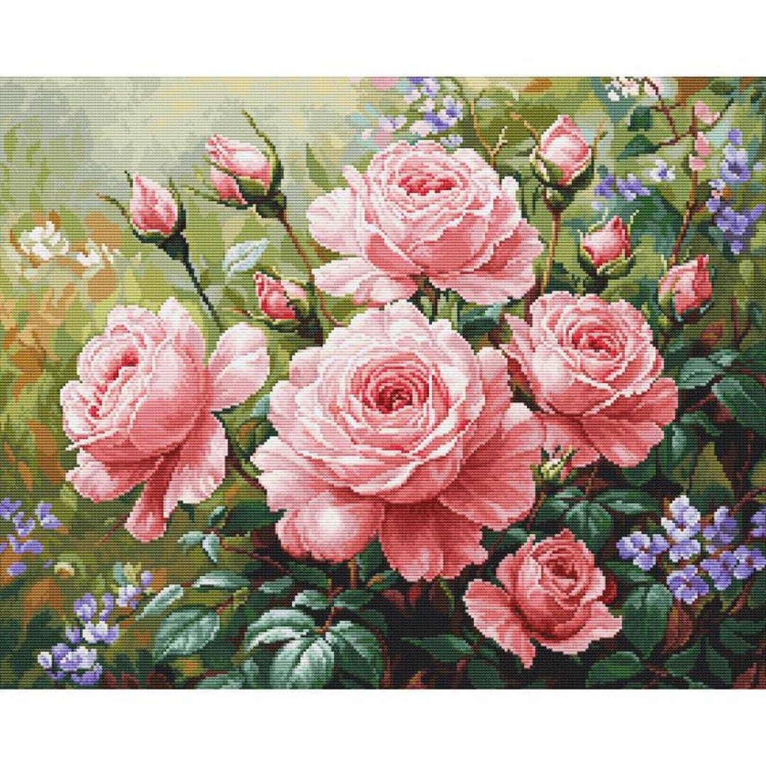 The Roses Garden - Counted Cross Stitch Kit by Luca-s Brand