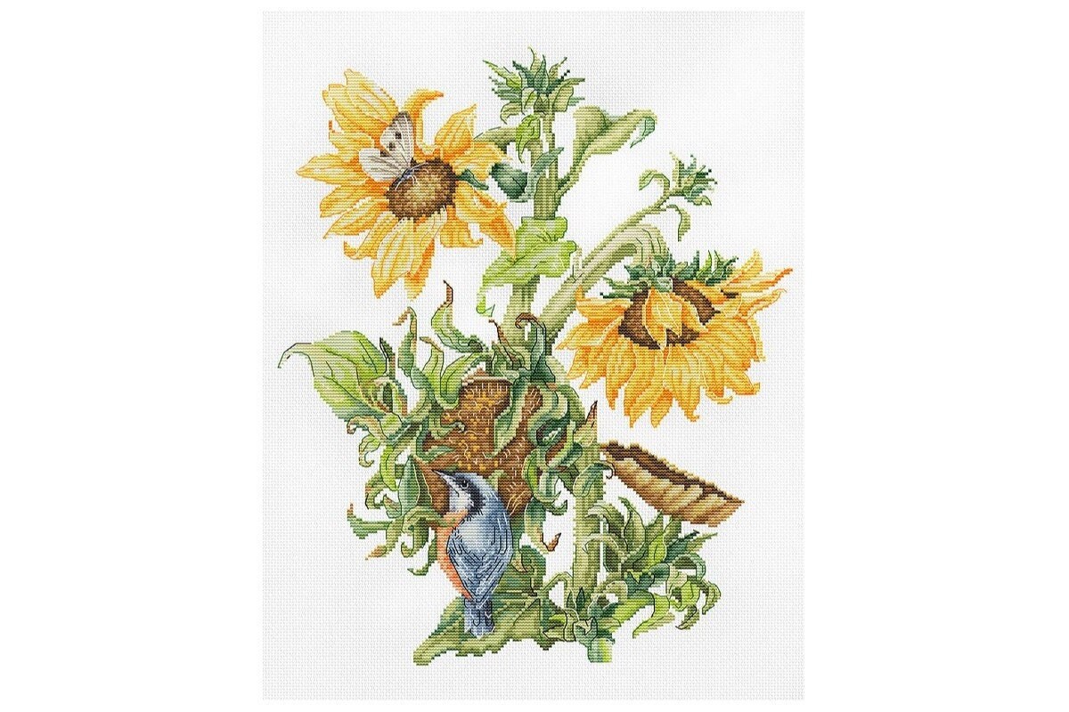 Sunflower Embroidery Kit, Fall Embroidery Kit for Beginners