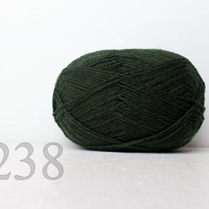 WOOL yarn 100%-knitting yarn - olive green #238