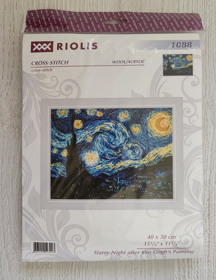 Chaozhirui Kit de point de croix 11CT - Kit de broderie au point de croix - 40X50CM - Kit artisanal - Broderie faite à la main - Impression de motif (Ciel étoilé fantastique