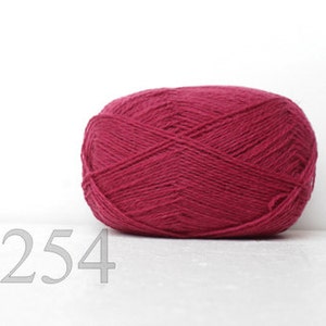 WOOL yarn 100% - Wool for knitting, crochet, - rose pink  #254