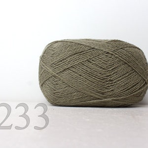 Strickgarn 100% Wolle - Salbeigrün #233, festes Wollgarn für fair isle, Doppelstricken, Häkeln, Weben