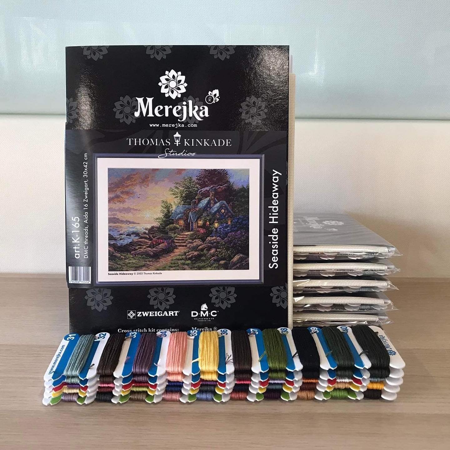 Merejka Kreuzstich-Set Winteredition | 36 X 36 Cm | Mit Aida-Stoff, Garn, Nadel & Anleitung