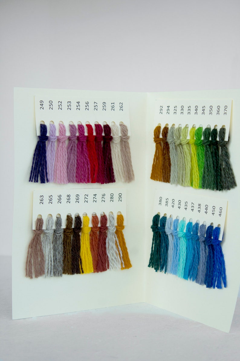 Wool Sample card 80 colors 100% wool Wool yarn image 3