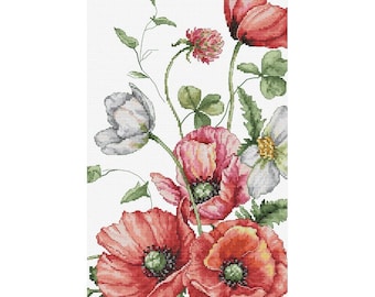 Poppies - counted cross stitch kit  by Luca-s brand B7020