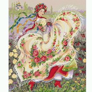 Festive scarf, counted Cross stitch kit by Merejka K-15