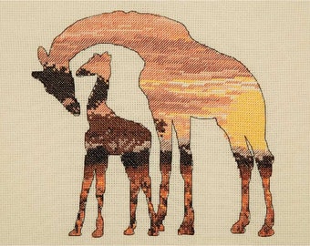 Anchor Maia Cross stitch kit -  Giraffes Silhouette