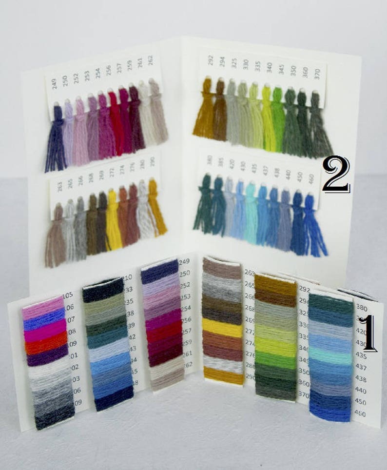 Wool Sample card 80 colors 100% wool Wool yarn image 4
