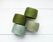 Laceweight crochet thread - green shades