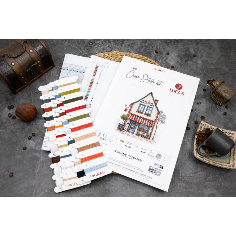 コーヒーへようこそ！ - Luca-s B1427 のクロスステッチキット - Etsy 日本