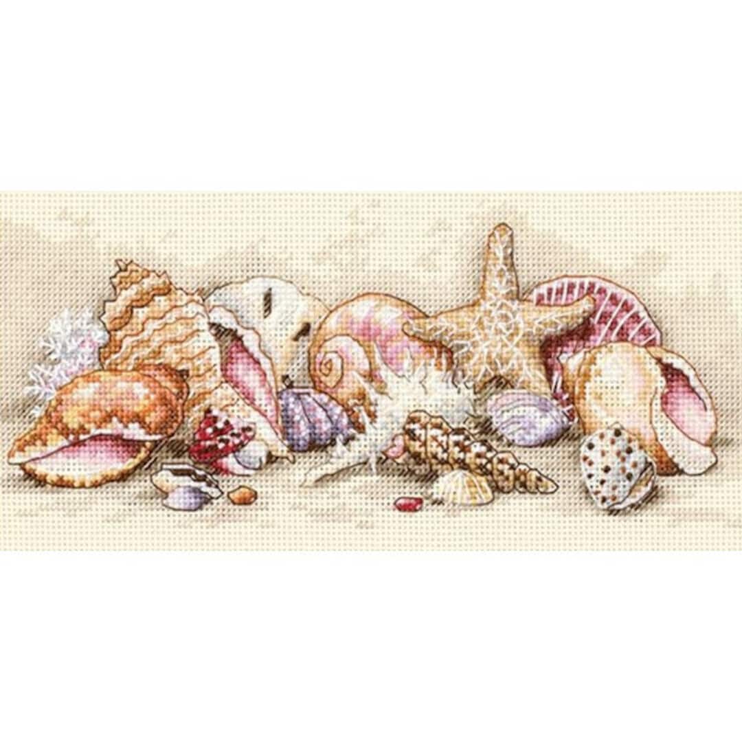 Dimensions Shell Collection 2280 Dimensions Gold Collection Petites - Seashell Tresures Cross Stitch Kit ...