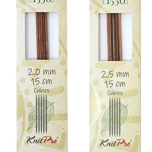 Prym Bamboo Knitting Needles US 15 (10mm) - 2 Count Single Point Natural