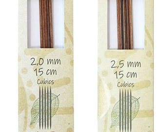 NATURAL CUBICS DPNs Double-pointed knitting needles - 15 cm / 5.9" PRYM + KnitPro