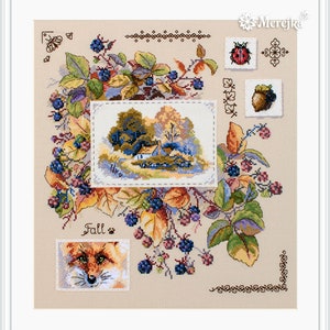 Autumn sampler Cross stitch kit by Merejka K-131