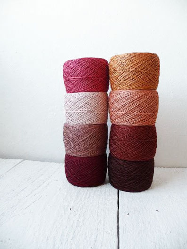 Crochet Thread Mix of 8 Linen Thread Harvest Collection Etsy