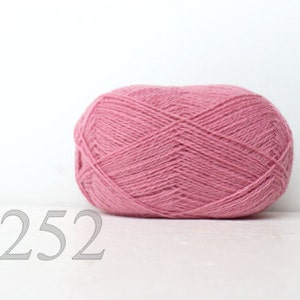 WOOL yarn 100%-Wool for knitting, crochet, - soft pink #252