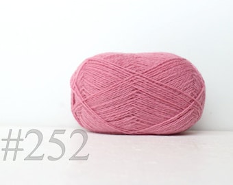 WOOL yarn 100%-Wool for knitting, crochet, - soft pink #252