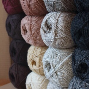 WOOL yarn 100%knitting yarn black 210 image 3