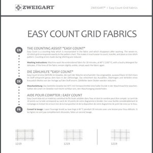 25 tellen Zweigart Easy Count Grid Lugana wasbaar rooster als telhulp afbeelding 5