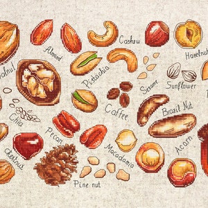 Nuts and Seeds - Cross stitch kit by Luca-S B1165