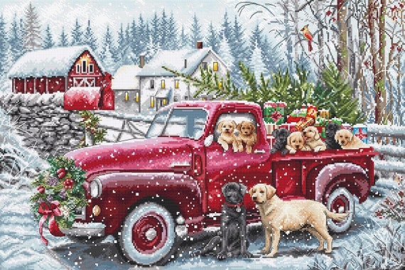 Counted cross stitch  Letistitch 8014 Christmas Delivery