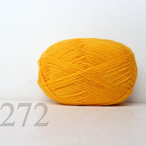 WOOL yarn 100%-knitting yarn - bright yellow #272