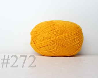 WOOL yarn 100%-knitting yarn - bright yellow #272