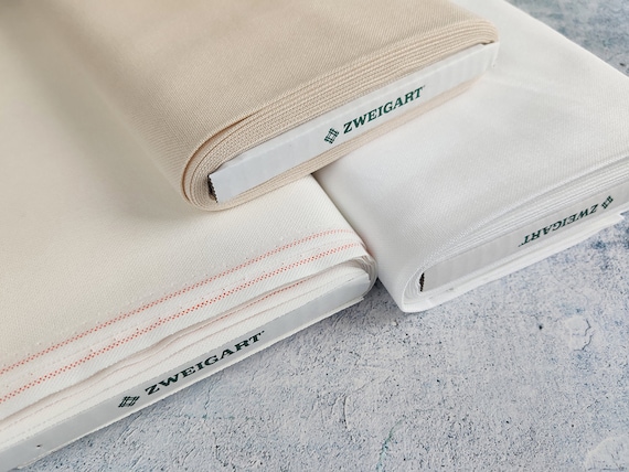 Zweigart 28ct ブリトニー ( ルガナ ) ホワイト : Zweigart 28-Ct. Brittney Lugana-18 X 27 inch