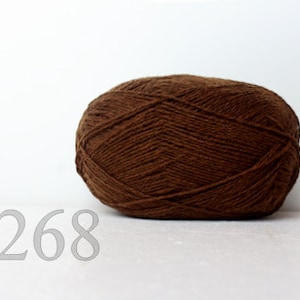 WOOL yarn 100%-knitting yarn - brown #268