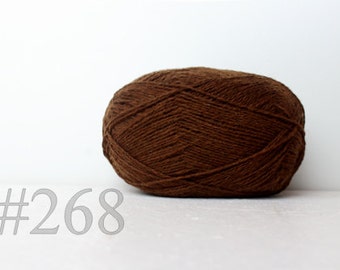 WOOL yarn 100%-knitting yarn - brown #268