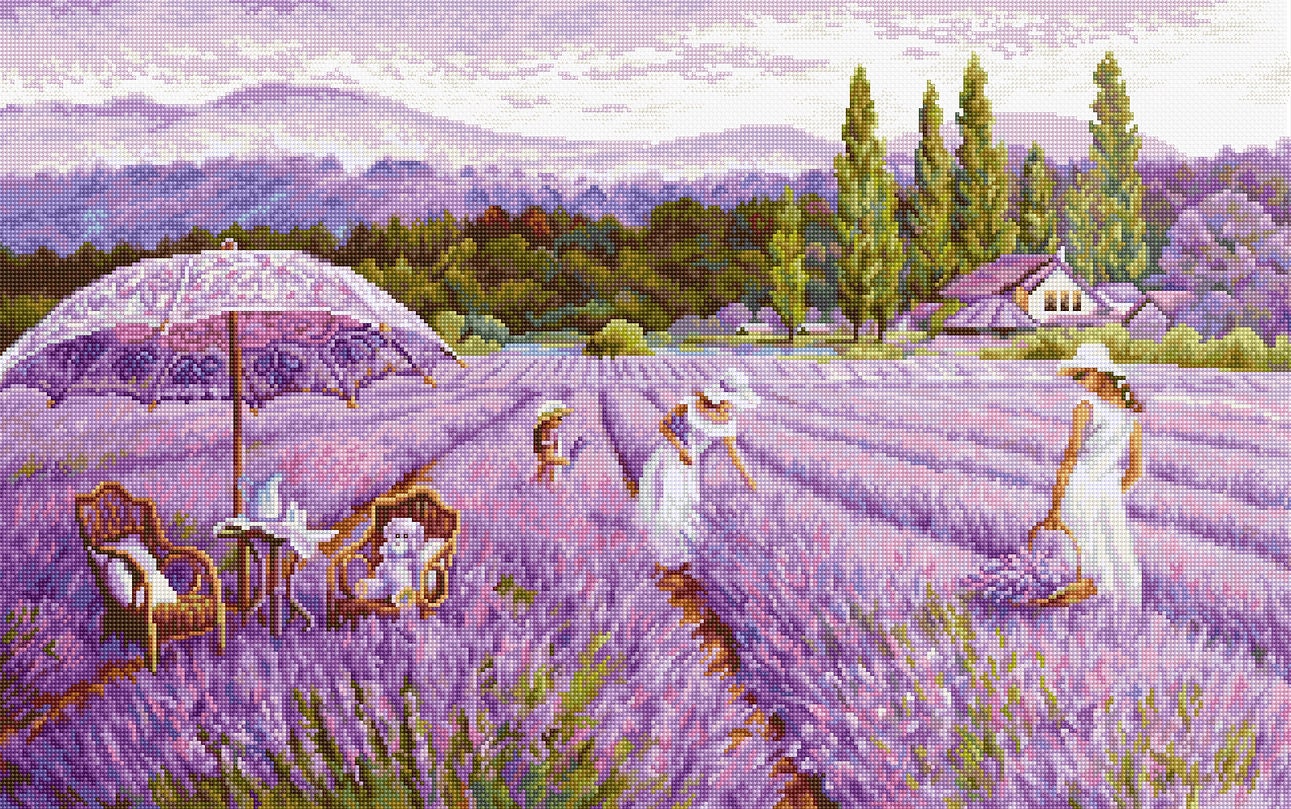 Lavender Field - Cross Stitch Kit by Luca-s Brand BU5008 - Etsy