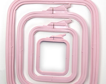 Pink Nurge  plastic rectangular embroidery hoops