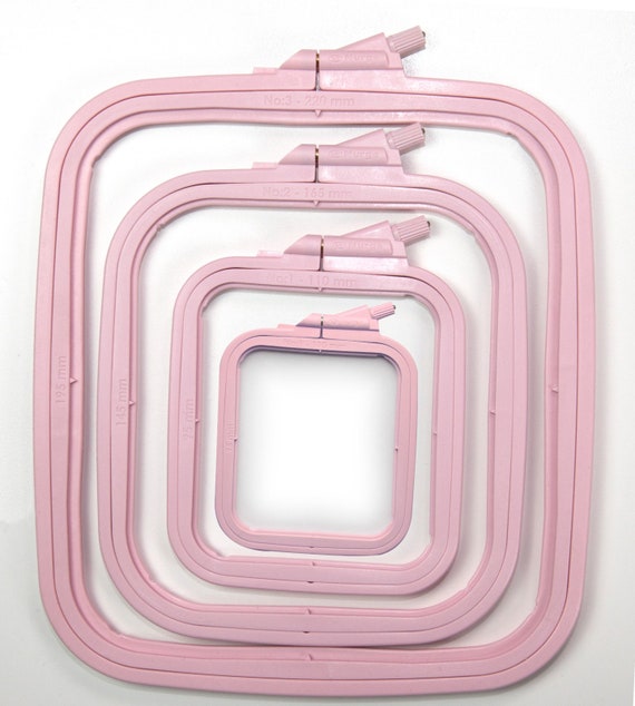 Pink Nurge  plastic rectangular embroidery hoops